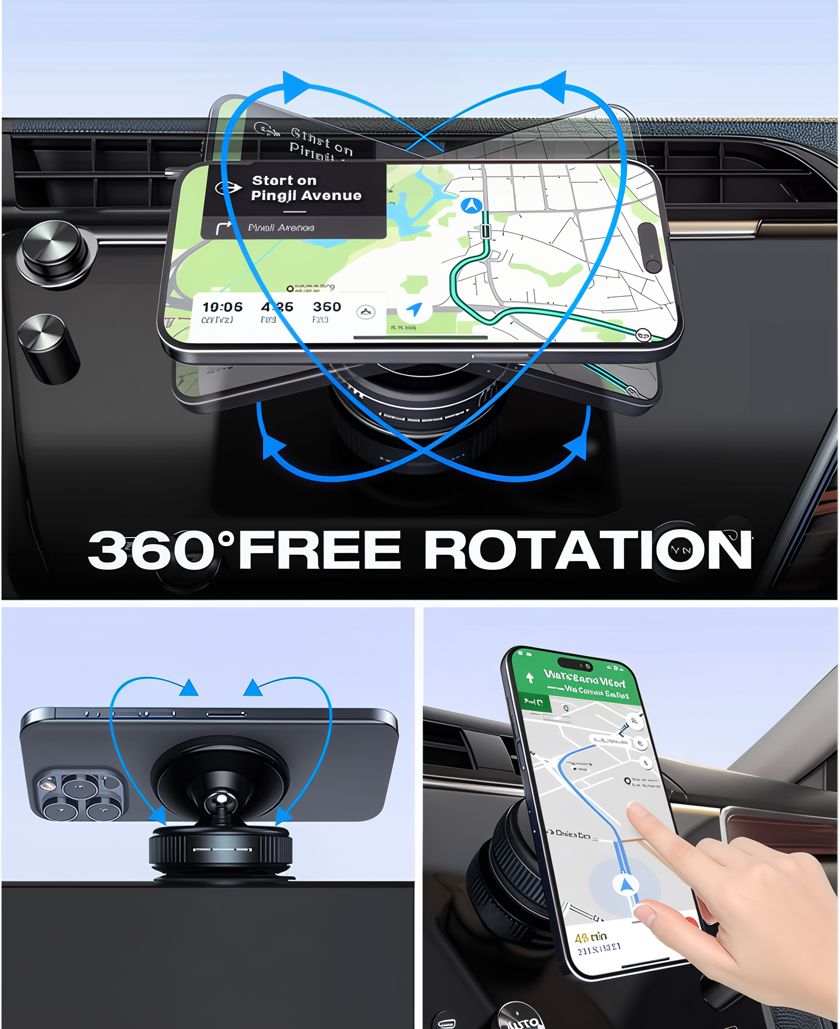 Support magnétique MagSafe stable 360°